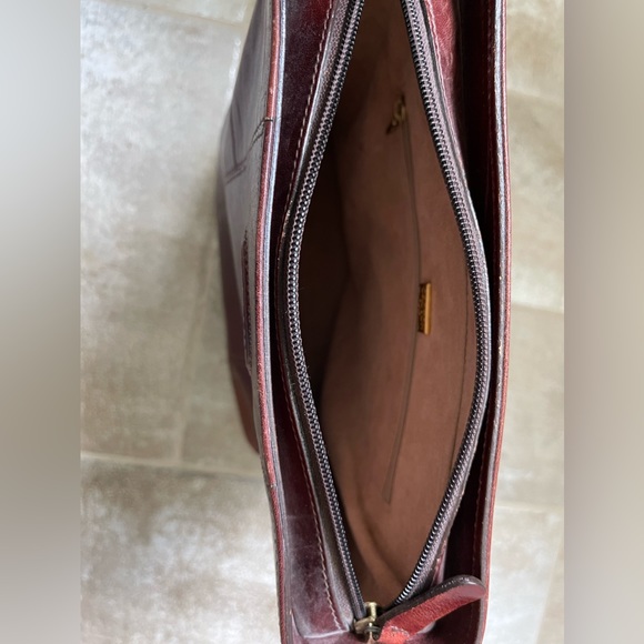 Oroton Brown Cowhide Satchel/Hobo Bag - Picture 11 of 12